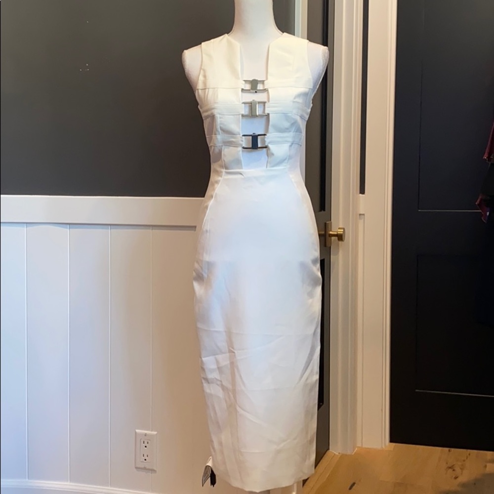 NWT AQ/AQ Climax Midi White Dress